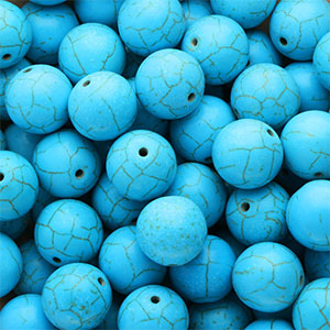 Perles en c&eacute;ramique 16&nbsp;mm Bleu