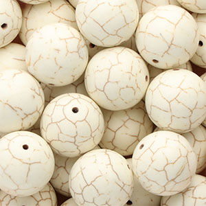 Perles en c&eacute;ramique 20&nbsp;mm Blanc