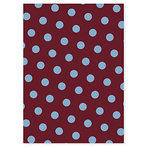 BY31&reg; Cartes &agrave; bijoux &agrave; pois Rouge acajou-bleu clair