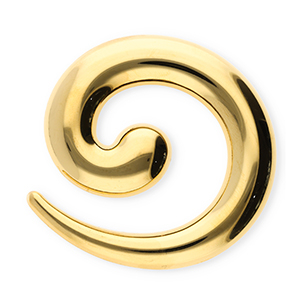 Broches accroche-regard en acier inox spirale Dor&eacute;