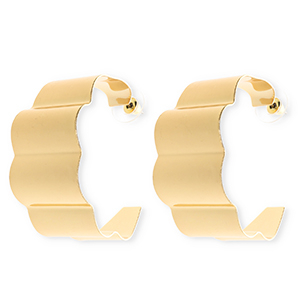Boucles d'oreilles&nbsp;/&nbsp;puces accroche-regard avec tige en acier inoxydable Dor&eacute;