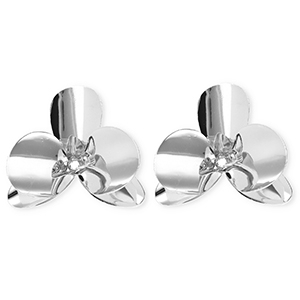 Boucles d'oreilles&nbsp;/&nbsp;puces accroche-regard fleur avec tige en acier inoxydable Argent&eacute;