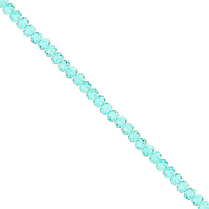 Perles &agrave; facettes 3x2&nbsp;mm disque Heishi Vert turquoise
