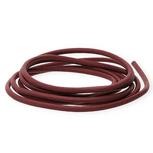 Cuir DQ rond&nbsp;2&nbsp;mm Marron cave