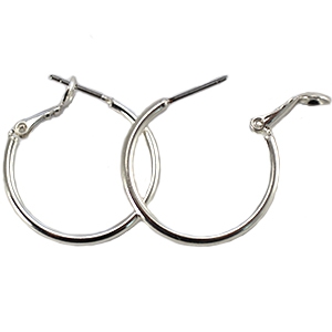 Appr&ecirc;ts en m&eacute;tal DQ cr&eacute;oles 25mm Argent&eacute;