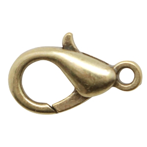 Fermoir mousqueton en m&eacute;tal DQ 23mm Bronze antique (sans nickel)