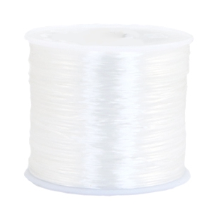 Fil &eacute;lastique 0.7mm Transparent blanc
