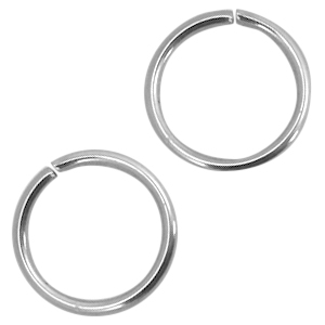 Appr&ecirc;ts en acier Inox anneau bris&eacute; 5mm argent&eacute;