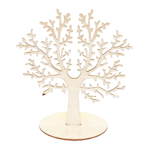 Pr&eacute;sentoir bijoux en bois arbre Naturel (couleur naturelle du bois)