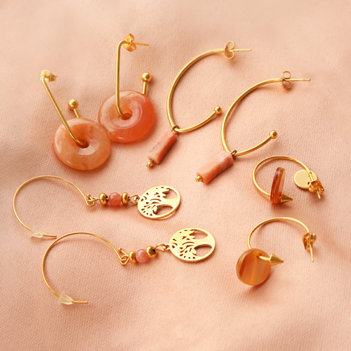 Ces boucles d&rsquo;oreilles peuvent &ecirc;tre confectionn&eacute;es avec la nouvelle collection d&rsquo;appr&ecirc;ts en acier inox :