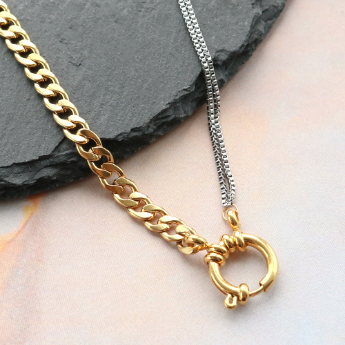 Voici comment combiner or et argent dans des bijoux tendance en acier inox :