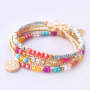 Bracelets color&eacute;s pour l&rsquo;&eacute;t&eacute; avec perles &agrave; facettes