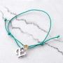 Bracelets et colliers personnels avec des breloques alphabet en acier inoxydable
