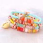 Bracelets super color&eacute;s avec perles &agrave; facettes