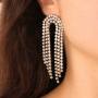 Bracelets et boucles d&rsquo;oreilles brillants avec de la cha&icirc;ne strass !