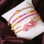 Jolis bracelets en pierre naturelle facett&eacute;e ! 