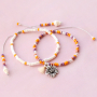 Vous pouvez confectionner ces magnifiques boucles d&rsquo;oreilles et bracelets avec Miyuki : 