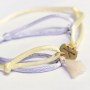 Comment confectionner des bracelets alphabet avec du cordon en satin :