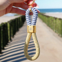 Inspiration pour la confection de porte-cl&eacute;s tendance avec cordelette style marin