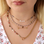 Confection de colliers avec des perles de rocailles en verre et des perles et breloques en acier inox : 