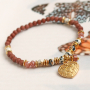 Ces bijoux exclusifs sont confectionn&eacute;s avec des perles en pierre naturelle jade et de l&rsquo;Artistic Wire :
