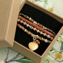 Ces bijoux exclusifs sont confectionn&eacute;s avec des perles en pierre naturelle jade et de l&rsquo;Artistic Wire :