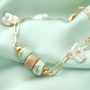Confectionner des bijoux tendance avec les perles en c&eacute;ramique DQ grecque gold spot