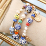 Inspiration pour la confection de bijoux exclusifs avec les perles en c&eacute;ramique peintes &agrave; la main