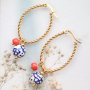Inspiration pour la confection de bijoux exclusifs avec les perles en c&eacute;ramique peintes &agrave; la main