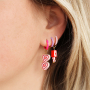 Bijoux de la Saint-Valentin avec perles en polym&egrave;re color&eacute;es