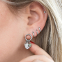 Fabrication de boucles d&rsquo;oreilles avec puces d&rsquo;oreilles en inox