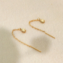 Lancez-vous avec les boucles d'oreilles cr&eacute;oles en acier inoxydable et les boucles d'oreilles en acier inoxydable avec des cha&icirc;nes