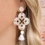 Concevoir des boucles d'oreilles d'&eacute;t&eacute; avec des pendentifs en r&eacute;sine. 
