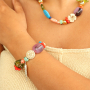 Perles acryliques avec d&eacute;tails en couleur dor&eacute; 