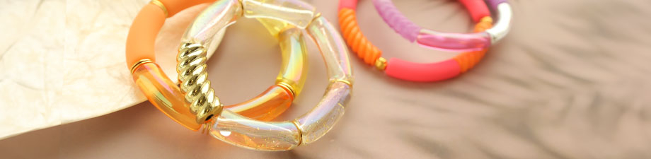 Perles tubes acryliques