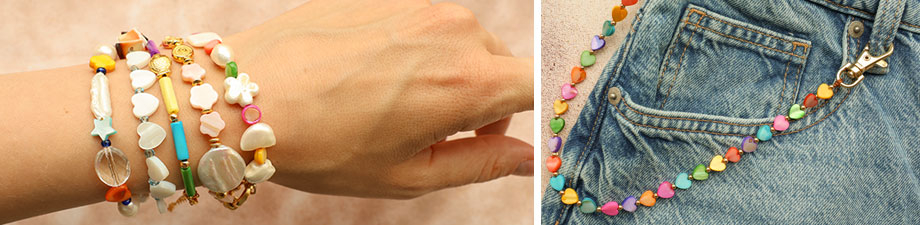 Nouvelle gamme de perles coquillage: color&eacute;es et vari&eacute;es!