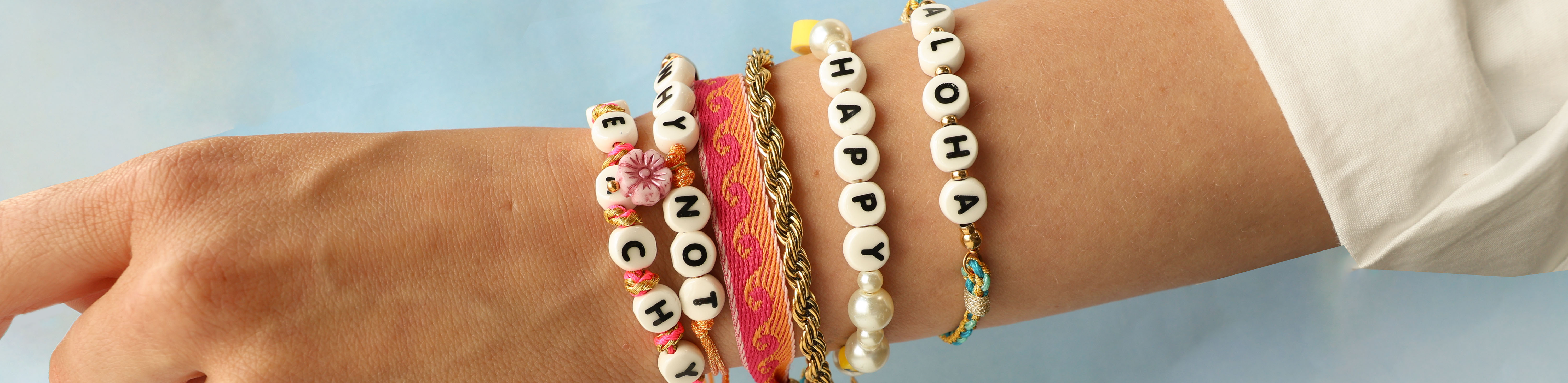 Juste arriv&eacute;! Perles lettres en c&eacute;ramique