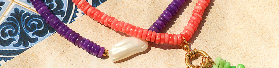 Magnifique collection de perles en pierre naturelle