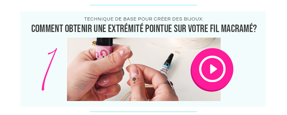 Comment obtenir une extrémité pointue sur votre fil macramé?
